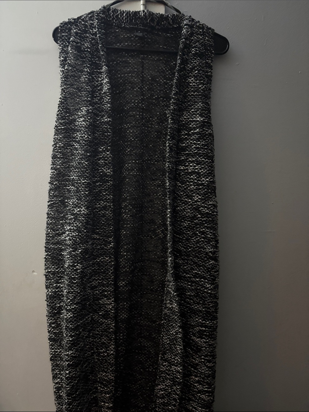 French Laundry Black and Gray Open-Weave Maxi Skirt